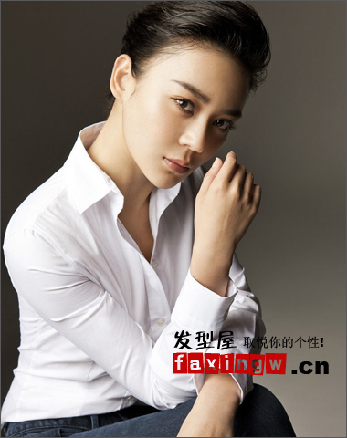 《美人无泪》袁姗姗最新中性风干练发型图片