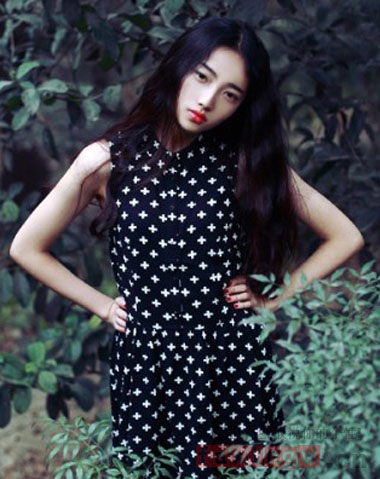 森林风小<em>清新长发发型</em> 自然灵动<em>少女</em>纯净美 - 