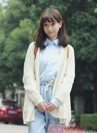 营造完美气质HOLD全场 最新韩式<em>中长发型</em> - 百