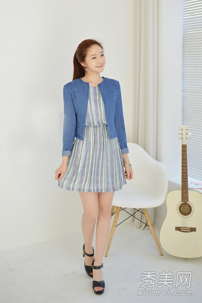 矮个女生秋季穿搭短外套混搭显高挑-服装教夏天百科女生图片