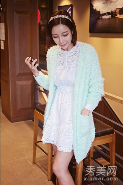 <em>针织开衫</em>+连衣裙 春季最省心搭配 - 百科<em>教程</em>网