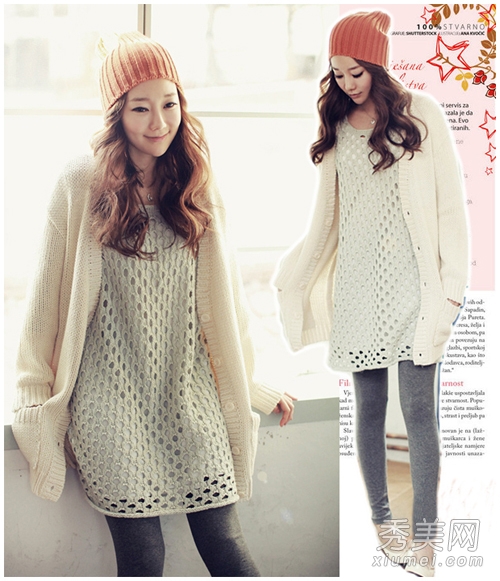 长款<em>针织开衫</em>配<em>裙子</em> 小清新韩范儿 - 百科教程