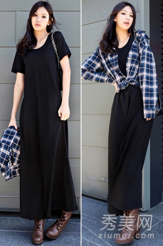 黑裙子配外套 夏季时髦单品混搭过秋 - 百科教