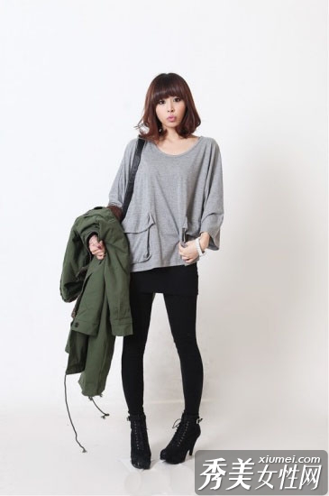 妙穿时髦打底裤 展现修长美腿 - 百科教程网_经