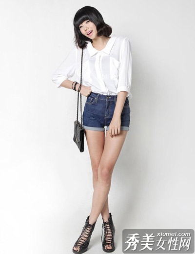 牛仔<em>短裤</em>简洁妙搭<em>做</em>高挑美女 - 百科<em>教程</em>网_经