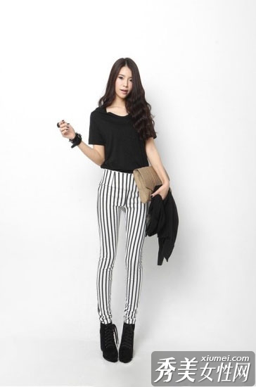 妙穿时髦打底裤 展现修长美腿 - 百科教程网_经