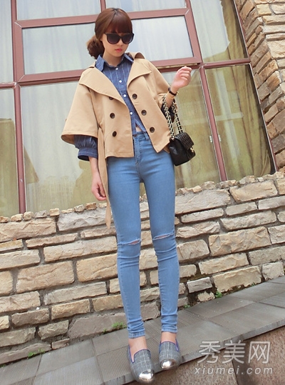 秋季牛仔正当时 外套配长裤简单出彩 - 百科教