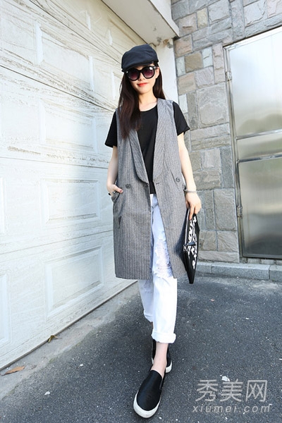 <em>西装马甲穿</em>起来 搭配九分裤帅气干练 - 百科教