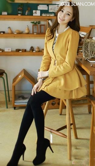 冬季黄色大衣外套怎么穿好看? - 百科教程网_经验分享平台[上学吧经验教程频道]