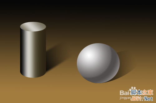 ps渐变实例:圆柱与球体渐变的运用介绍 - 百科