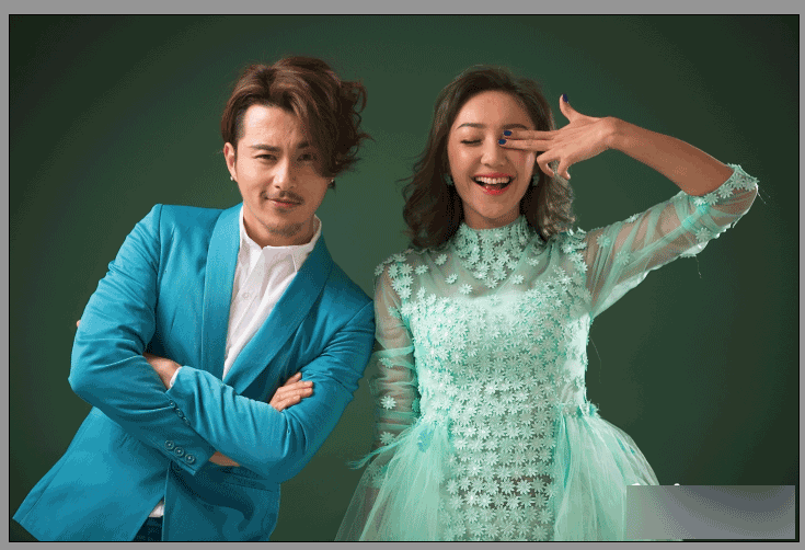 PS打造雅致风格的内景婚纱照 - 百科教程网_经