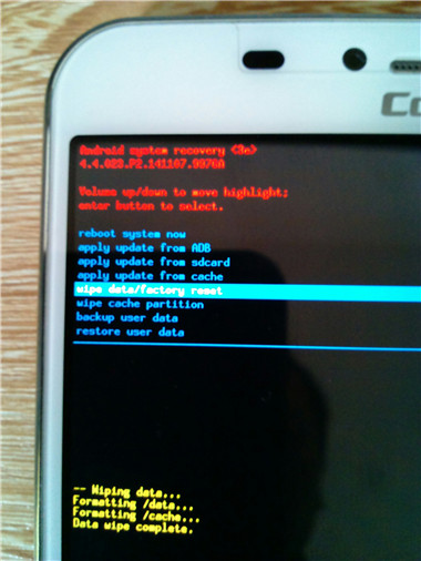 酷派大神Note进入recovery双清教程 - 百科教程