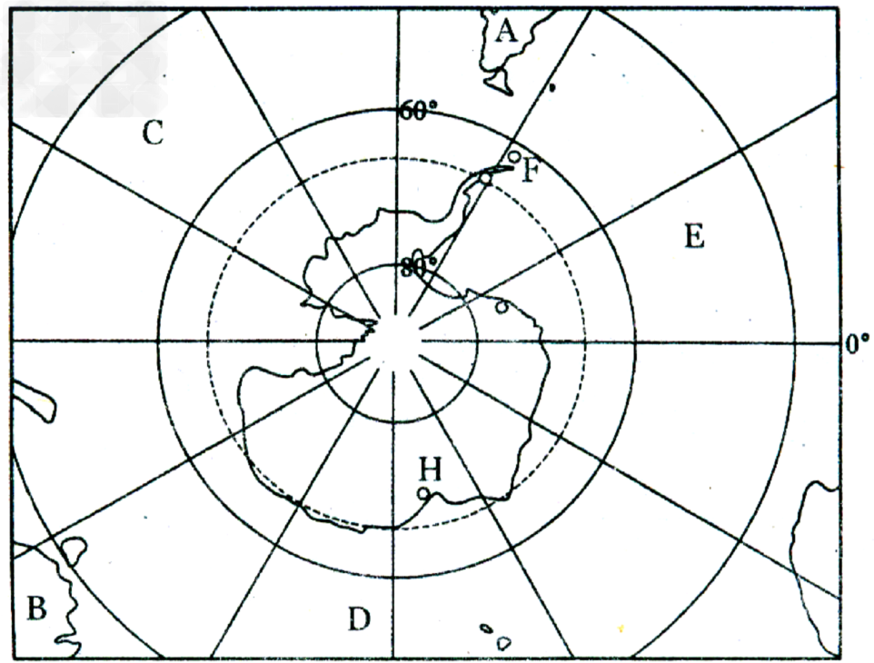 读南极地区图,完成下列各题
