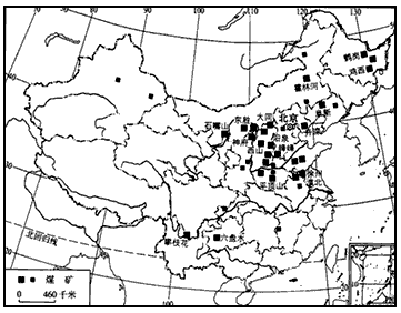 读"我国主要煤矿分布图,回答以下问题