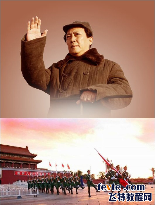 ps合成建国60周年主题海报