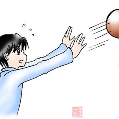 3分钟侧看胸前抛球接球